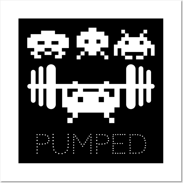 Pumped Space Invaders Wall Art by Muzehack